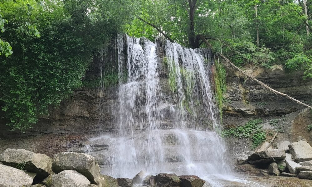 Nature's symphony The soothing sound of the waterfall